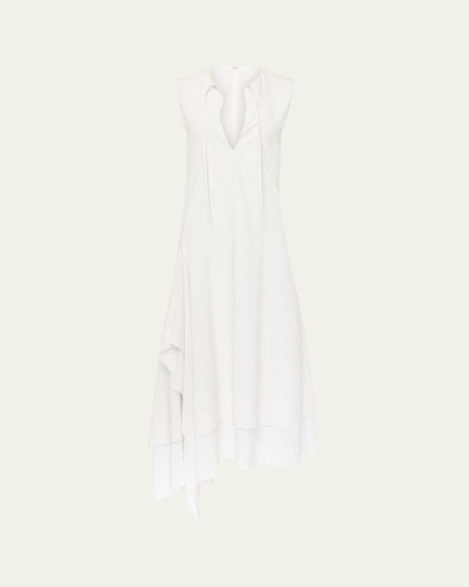 Striped Double Layer Sleeveless Dress